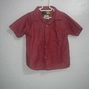 Mick Mack Red Button-Down Shirt for Kids 3T